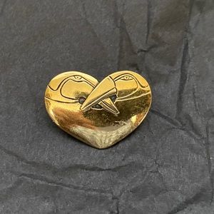 Laurel Burch bird heart pin
